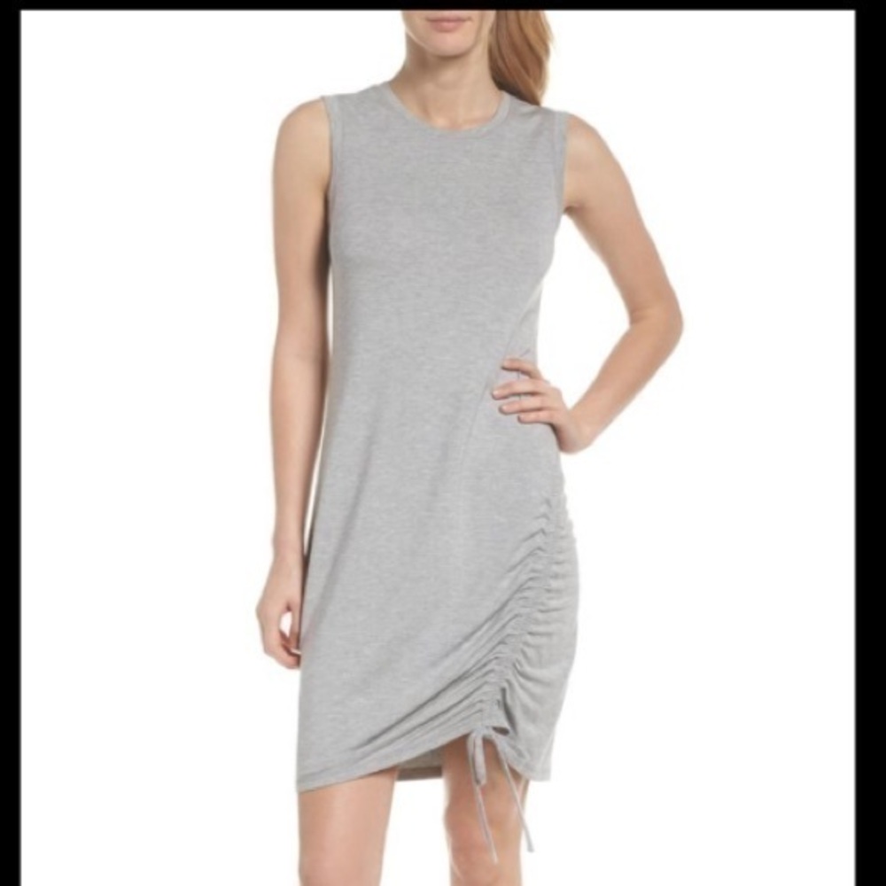 Zella jersey side cinch dress large